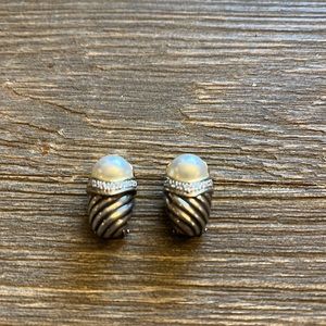 David Yurman Silver Shrimp Clip-On Earrings